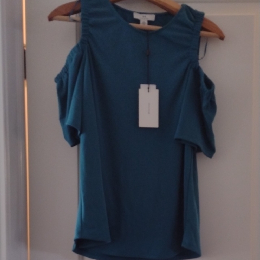 Cute and summery Halston Cold Shoulder Top